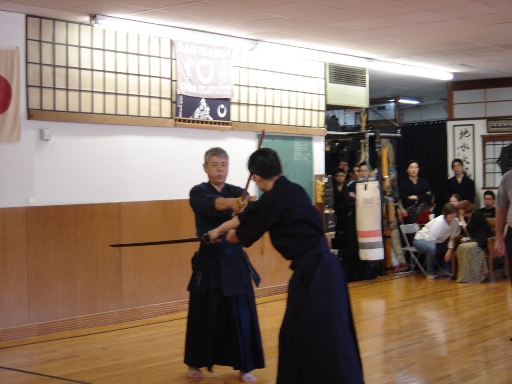 Kendoka performing the fourth form (Yohonme) of Nihon Kendo Kata with bokuto